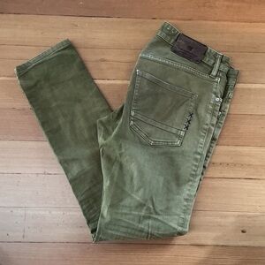Scotch & Soda Well Broken in Olive Green Men's Jeans 30/32